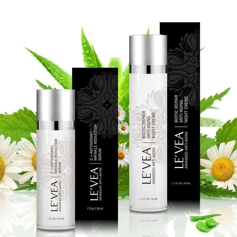 Le’Vea Age Perfect: Night Repair Cream + Vitamin C+ Serum