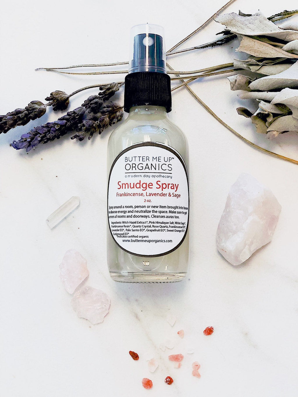 LuxPore Labs “Organic Energy Cleansing Spray / Smudge Spray / Space Clearing” Butter Me Up Organics